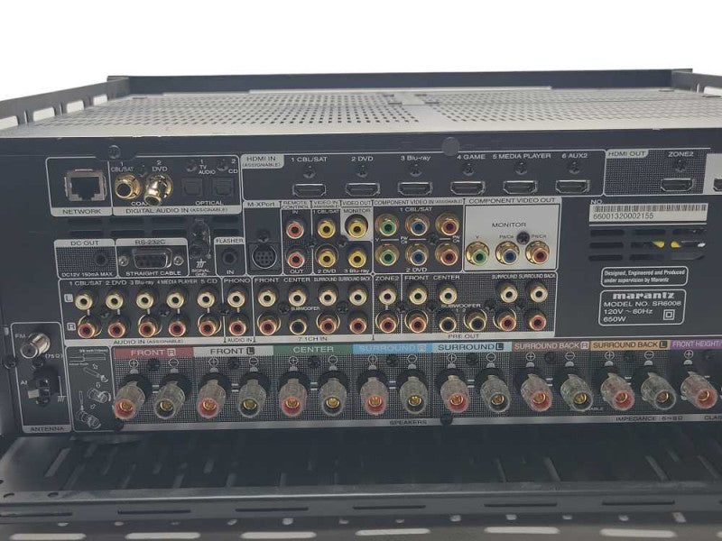 Marantz SR6008 Av Surround Receiver with RC021SR Remote and Rack Mount, SEE _