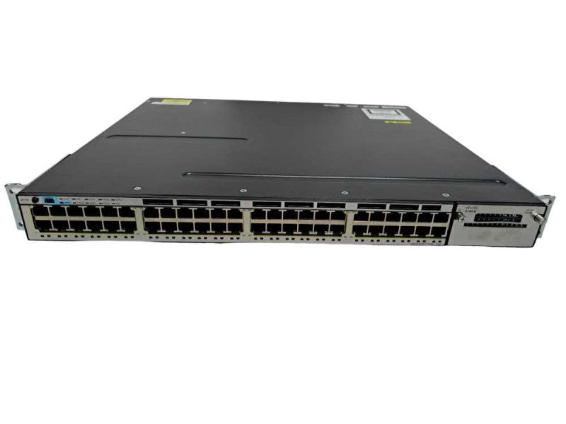 CISCO WS-C3750X-48P-E V04 48 Port Rack Mount Network Gigabit PoE+ #