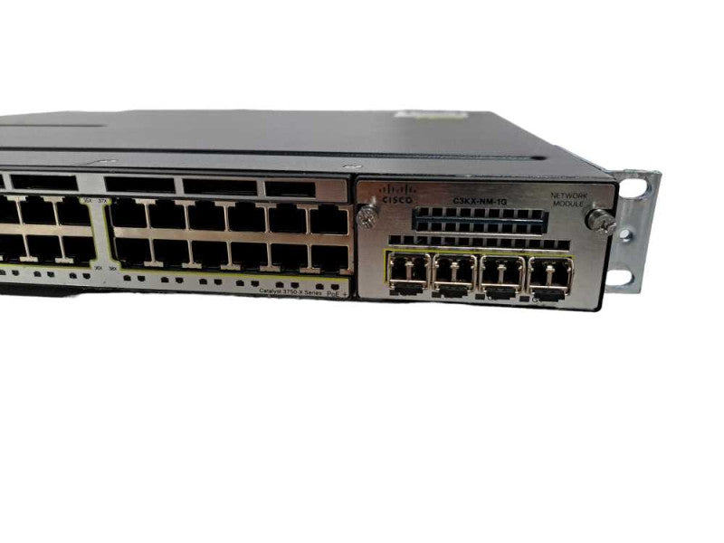 CISCO WS-C3750X-48P-E V04 48 Port Rack Mount Network Gigabit PoE+ GBE Module #