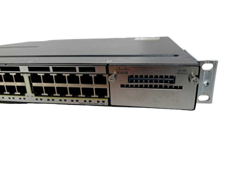 CISCO WS-C3750X-48P-E V04 48 Port Rack Mount Network Gigabit PoE+ #