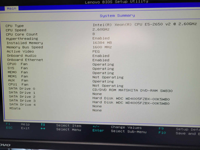 Lenovo Think Station D30 - Xeon E5-2650 v2 | 16GB RAM | 2x4TB WD4005FZBX