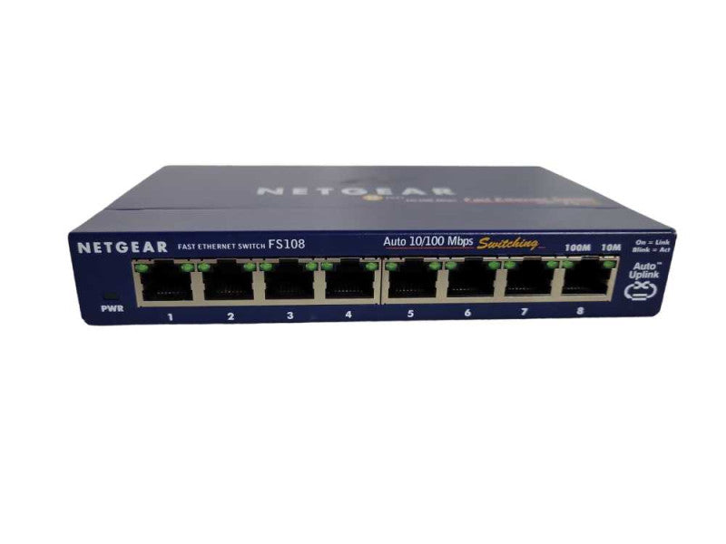 NETGEAR ProSAFE FS108 8-Port 10/100 Fast Ethernet Desktop Switch !