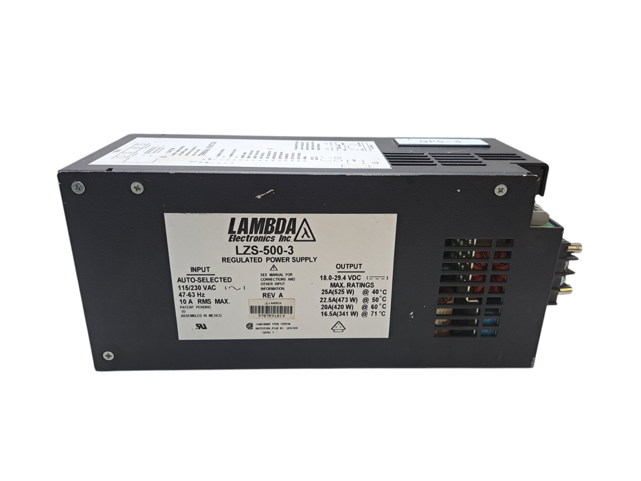 Lambda LZS-500-3 Regulated Power Supply | 18-29.4 VDC Output 25A Q)
