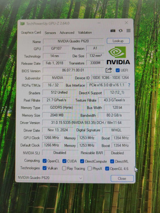 Nvidia Quadro P620 2GB GDDR5 Graphics Card Q!