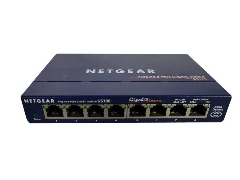 Netgear ProSafe 8 Port Gigabit Switch GS108 !