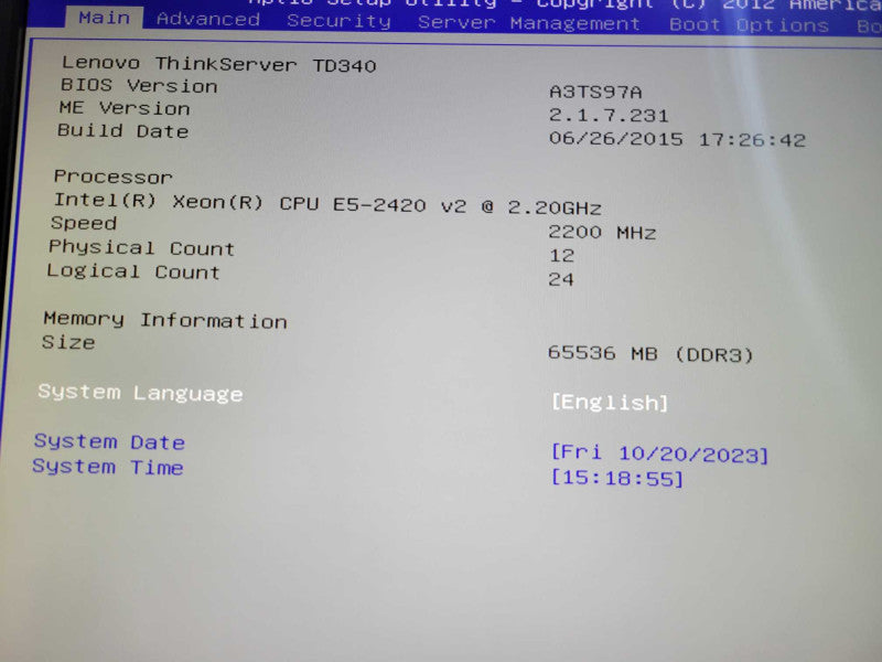 Lenovo ThinkServer TD340 - 2x Xeon E5-2420 v2 | 64GB RAM | MegaRAID | 2xPSU