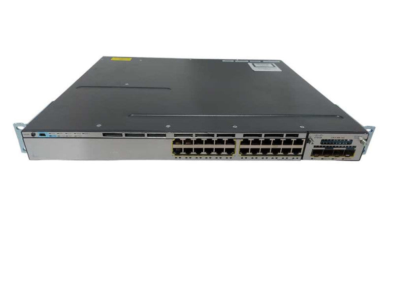 Cisco WS-C3750X-24T-S 24-Port GbE Switch - 10GbE Module - Fact Reset #