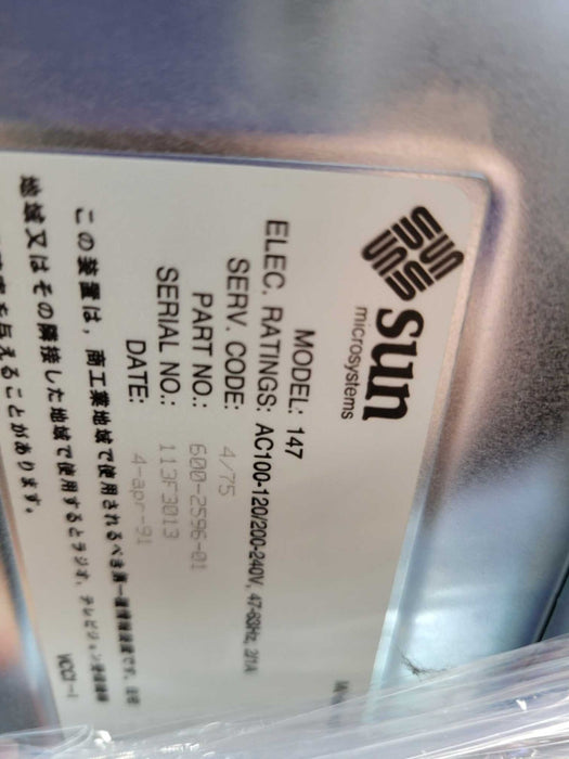 Sun Microsystems SPARCstation 2 Model 147, READ _