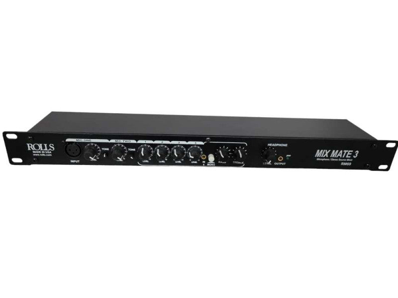 Rolls RM69 MixMate 3 - 6-Channel Stereo Line / Microphone Mixer !