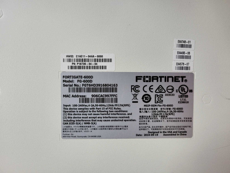 Fortinet Fortigate 600D FG-600D Network Security Firewall READ $