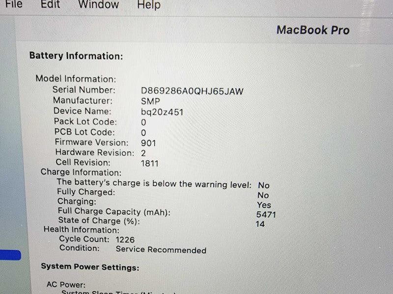 Apple Macbook Pro 2019 15\\" Core i9-9980HK @ 2.4GHz 32GB DDR4 1TB SSD Radeon Pro 560X 4GB [Read] (