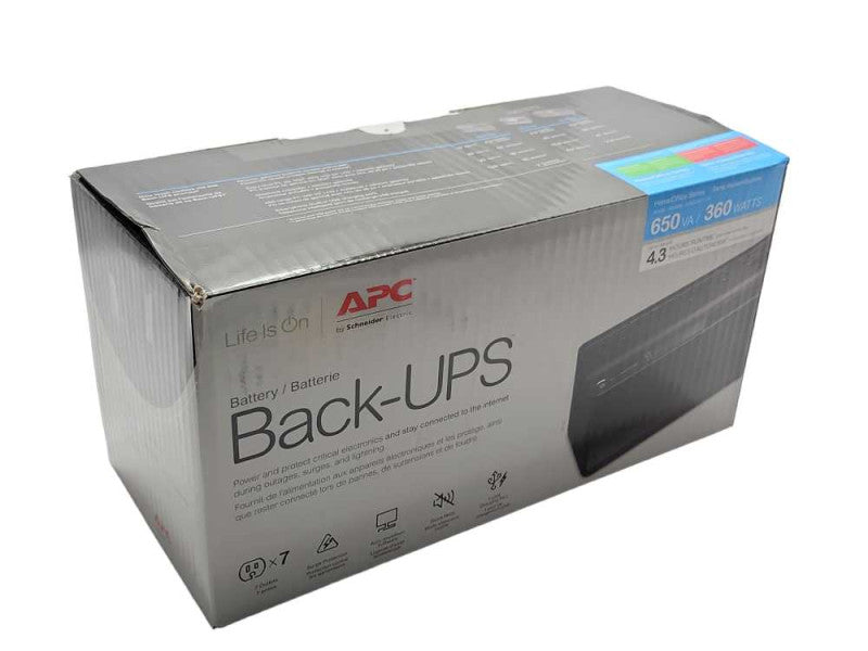 Open-Box APC Back UPS 650 BN650M1 Battery Backup & Surge Protector w/ Battery Q_