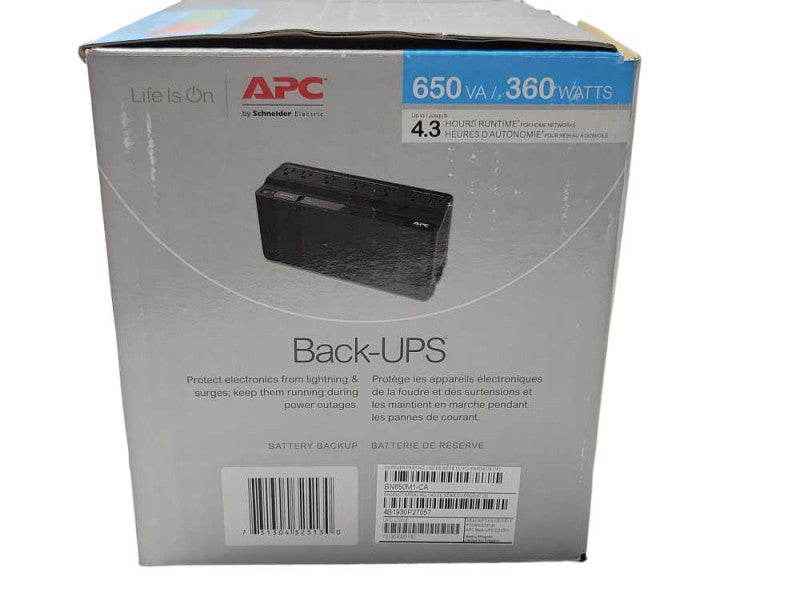 Open-Box APC Back UPS 650 BN650M1 Battery Backup & Surge Protector w/ Battery Q_