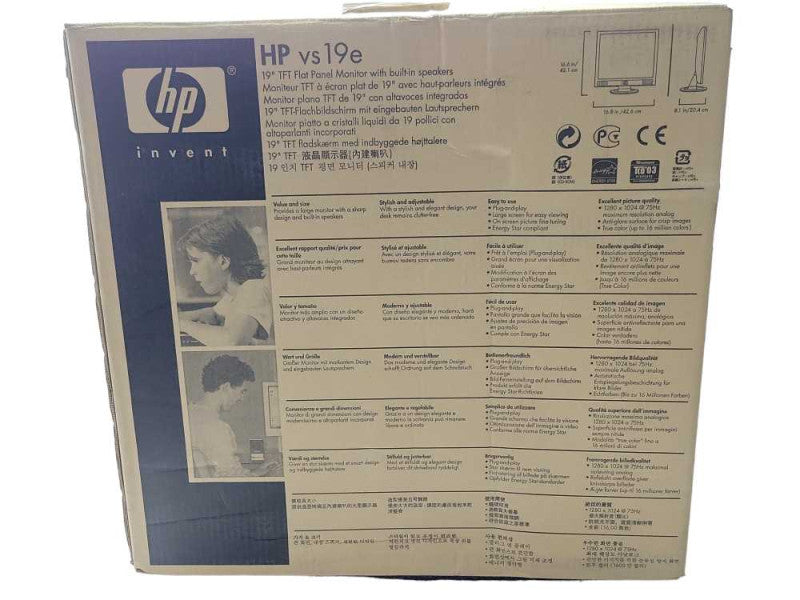 New HP vs19e 19\\" Flat Panel Monitor with built in speakers _