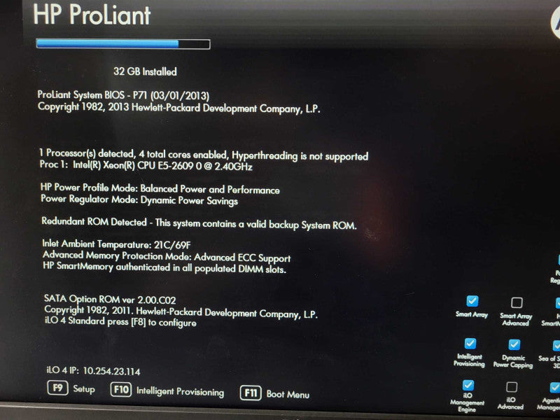 HP ProLiant DL360p G8 E5-2609 0 @ 2.4GHz 32GB ECC DDR3 P420i 2.5\\"  $