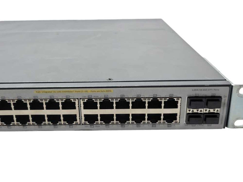 HP E3800 J9574A 48G-4SFP+ 48x Gig PoE+ 4x 10G SFP+ switch w/ J9577A, 2x PSU _