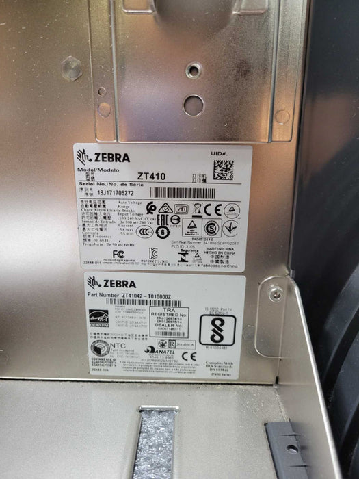 Zebra ZT410 Thermal Label Printer USB Network 300dpi ZT41042-T010000Z, READ _
