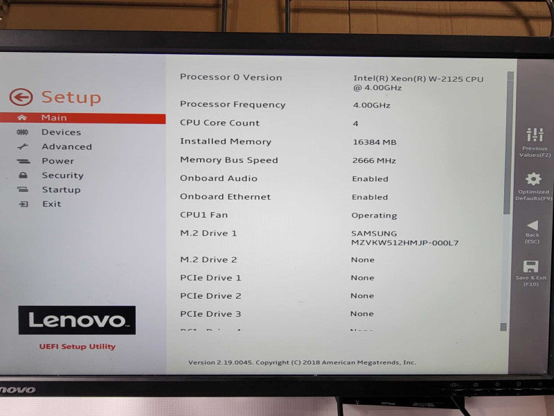 Lenovo ThinkStation P520 Xeon W-2125 4.00GHz 16GB DDR4 No HDD NO GPU _