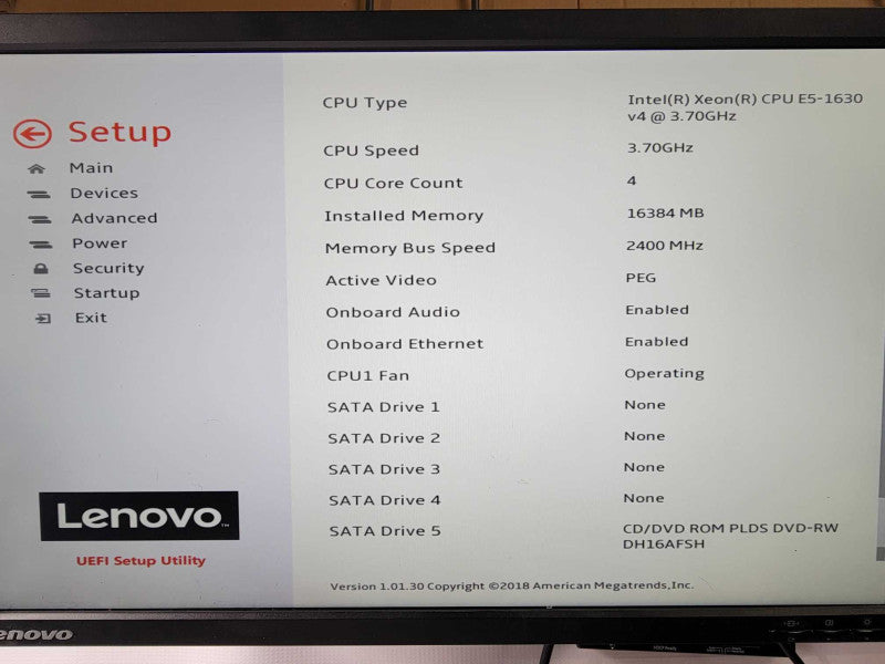 Lenovo ThinkStation P510 Xeon E5-1630v4 3.7GHz 16GB DDR4 No HDD NO GPU _
