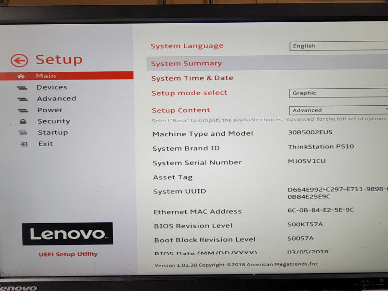 Lenovo ThinkStation P510 Xeon E5-1630v4 3.7GHz 16GB DDR4 No HDD NO GPU _