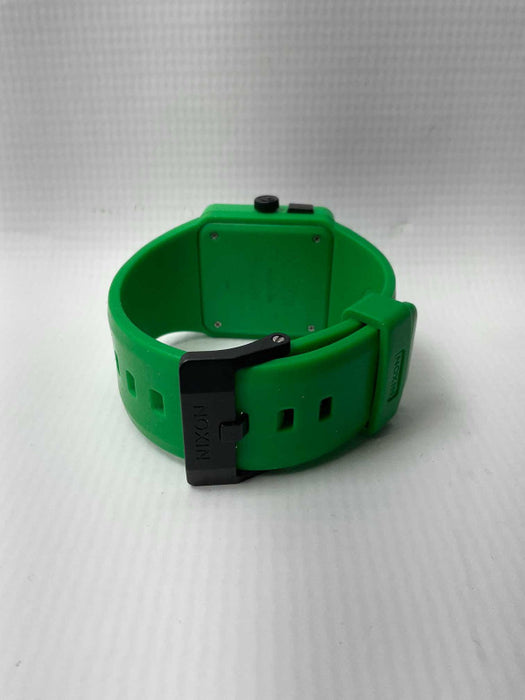NIXON FLOAT ON polycarbonate green minimalist quartz watch -