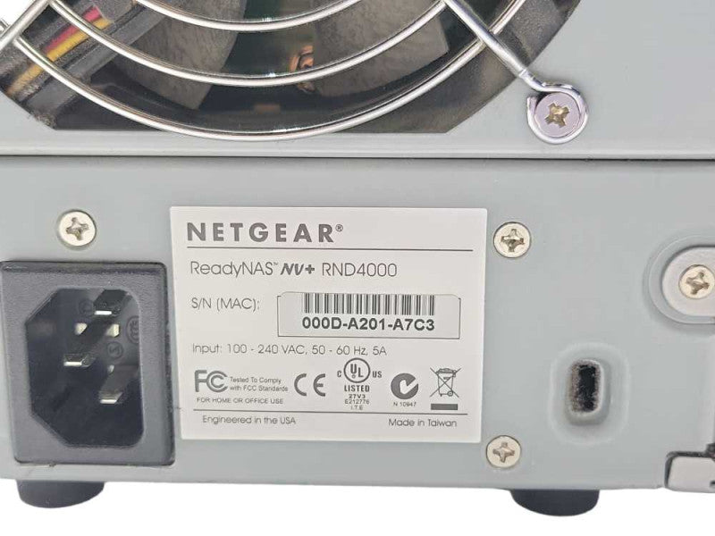 Netgear ReadyNAS NV+ RND4000 4-Bay NAS, No HDD/Caddy _