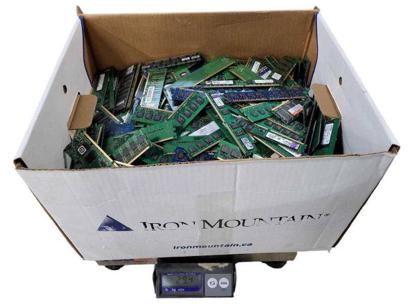 Scrap Non-Heat sink RAM/Memory 29.4lb/13.3KG AS-IS READ $