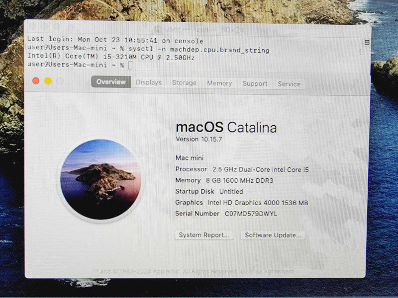 Apple Mac Mini 2012 Core i5-3210M @ 2.5GHz 8GB DDR3 500GB HDD (