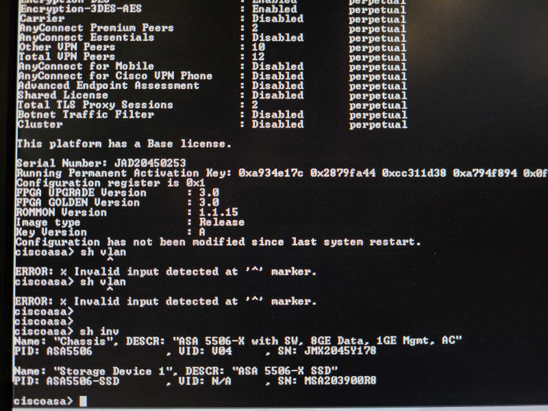 Cisco ASA 5506 ASA5506 V04 Network Security Firewall Appliance $