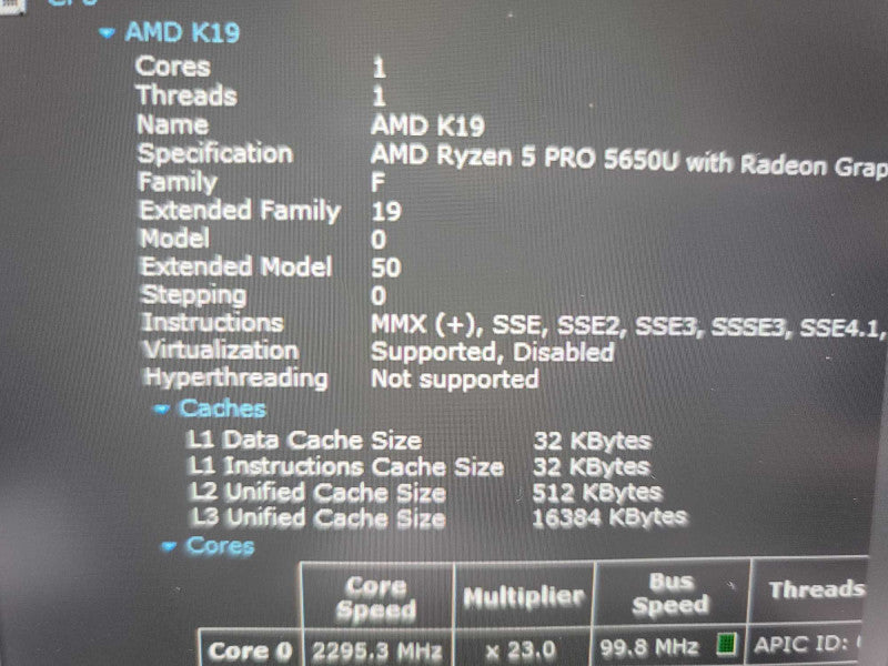 Lenovo ThinkPad T14 Ryzen 5 Pro 5650, 8GB DDR4, ATI AMD Radeon Graphics, 512G