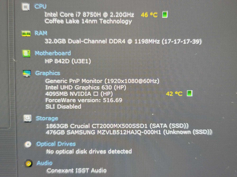 HP ZBook 17 G5 i7-8750H, 32GB DDR4, 4GB Quadro P2000, 512GB m.2+ 2TB SSD