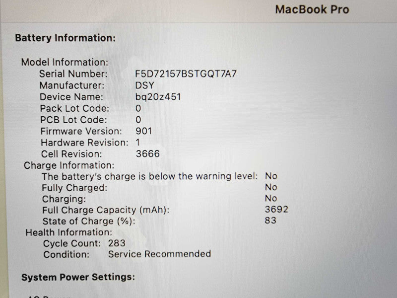 Apple Macbook Pro 2017 13\\" Core i5-7360U @ 2.3GHz 16GB DDR3 250GB SSD [Read] (