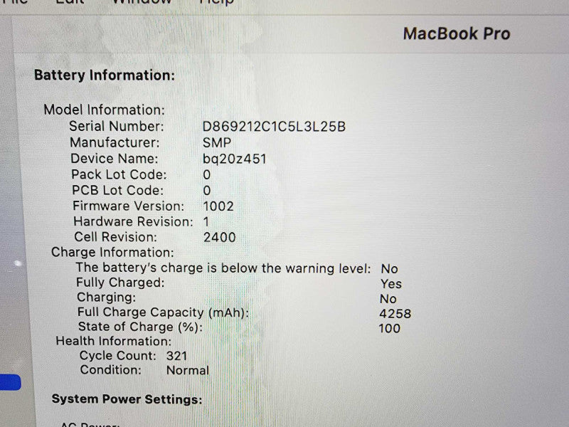 Apple Macbook Pro 2019 13\\" Core i5-8257U @ 1.4GHz 8GB DDR3 120GB SSD (