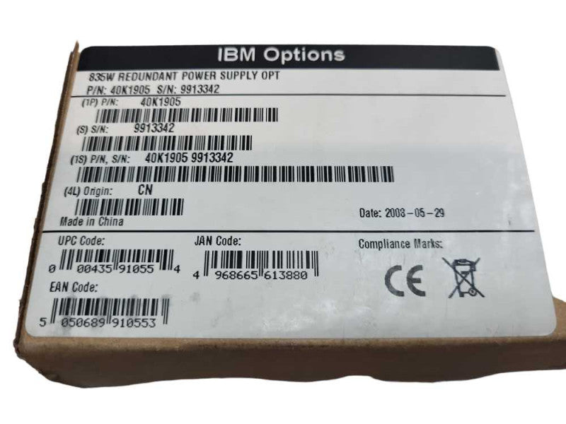 40K1905 IBM 835W Redundant Power Supply Brand &