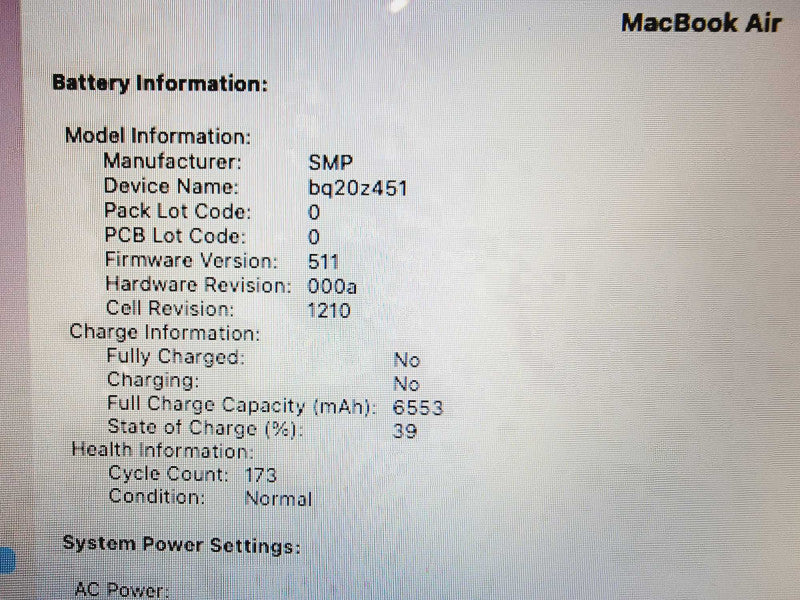 Apple Macbook Air 2015 13\\" Core i5-5250U @ 1.6GHz 8GB DDR3 250GB SSD (
