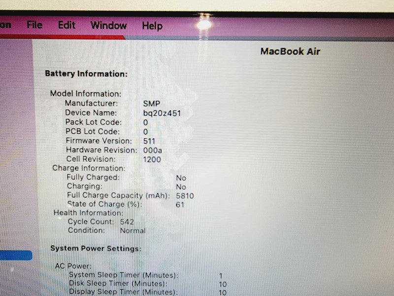 Apple Macbook Air 2017 13\\" Core i5-5350U @ 1.8GHz 8GB DDR3 120GB SSD (