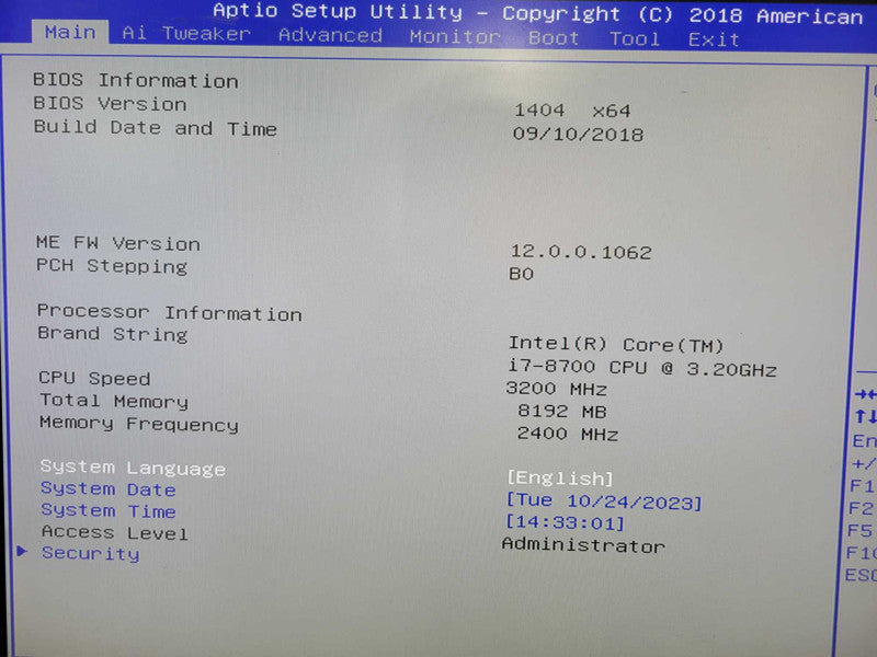 Intel Core I7-8700 | ASUS PRIME B360M-C | 8GB RAM | 512GB M.2 %