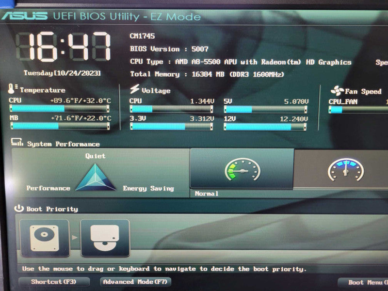 AMD A8-5500 @ 3.2Ghz | ASUS CM1745 | 16GB RAM | 2TB HDD  %