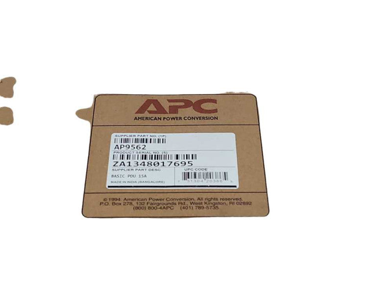 APC AP9562 Basic Rack Mount PDU 1U 15A 1.8kW Power Distribution Unit _