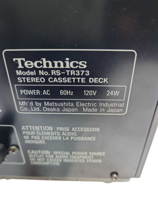 Technics RS-TR373 Stereo Cassette Deck Double HX Pro Vintage &