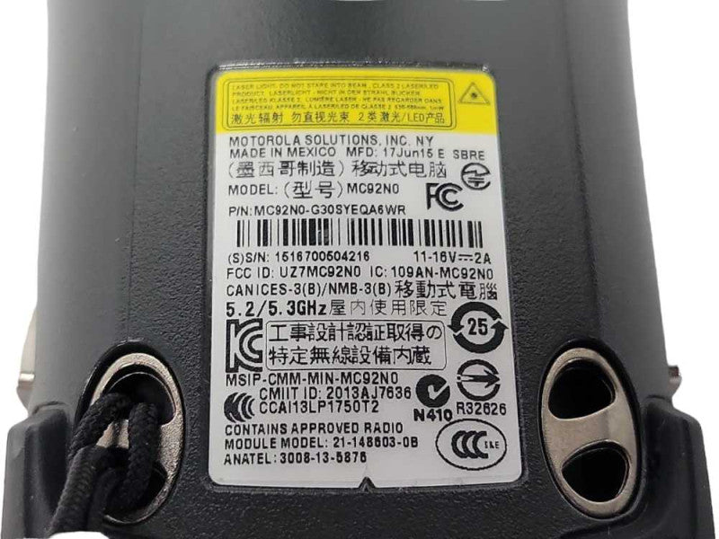 Motorola MC92N0-G30SYEQA6WR Mobile Computer Barcode Scanner W/battery READ _