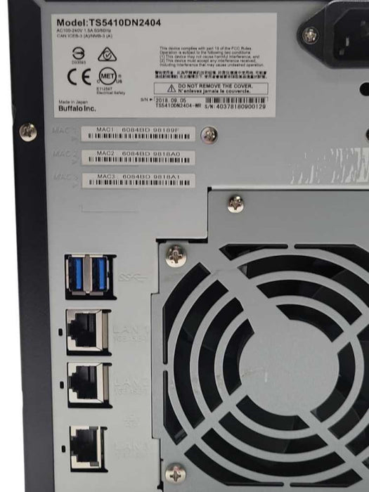buffalo terastation TS5410DN2404 4-Bay NAS w/ 2x 2TB HDDs, 2x Gig 1x 10 Gig _