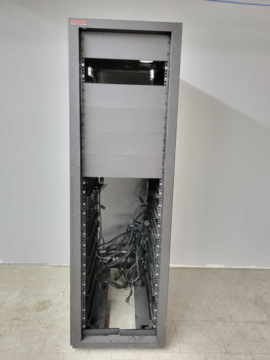 Hitachi 42U Rack with Side Covers, 4x Spectrum Power 72A-130BMHEN-01 PDUs SEE _