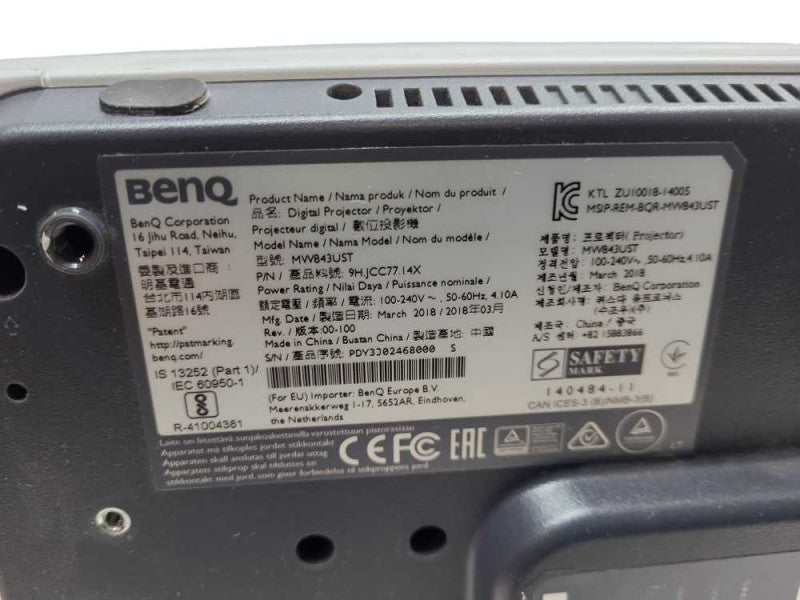 BENQ MW843UST PROJECTOR ULTRA SHORT THROW 3000 LUMENS HD HDMI Q&