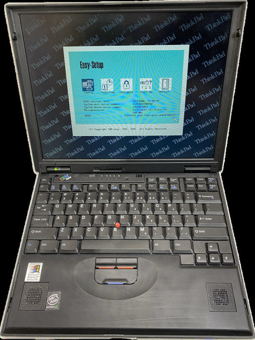 IBM ThinkPad 600X Vintage Laptop Intel Pentium III 500MHz With Power Adapter