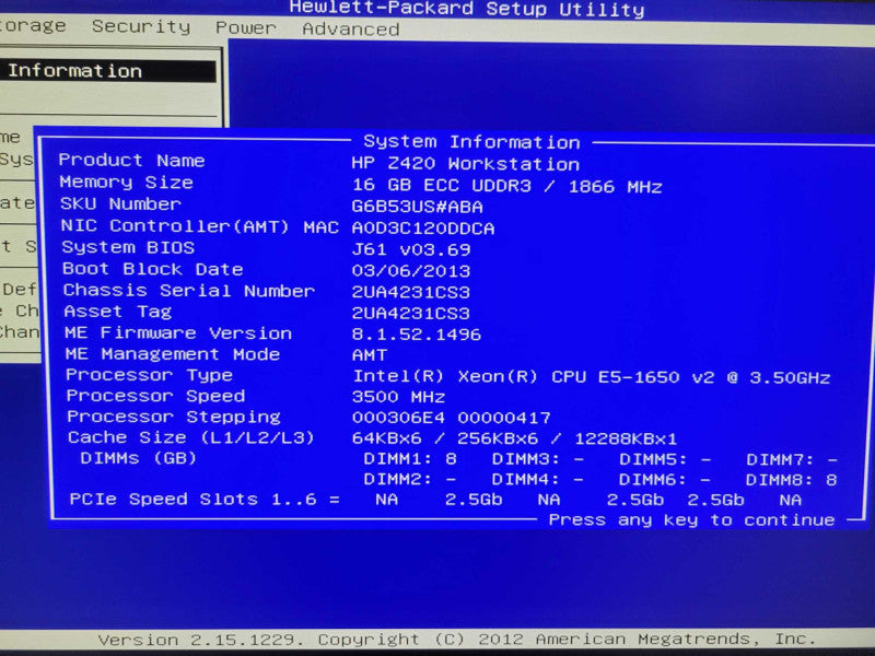 HP Z420 - Xeon E5-1650 v2 | 16GB RAM | 1TB HDD | QUADRO 4000 %