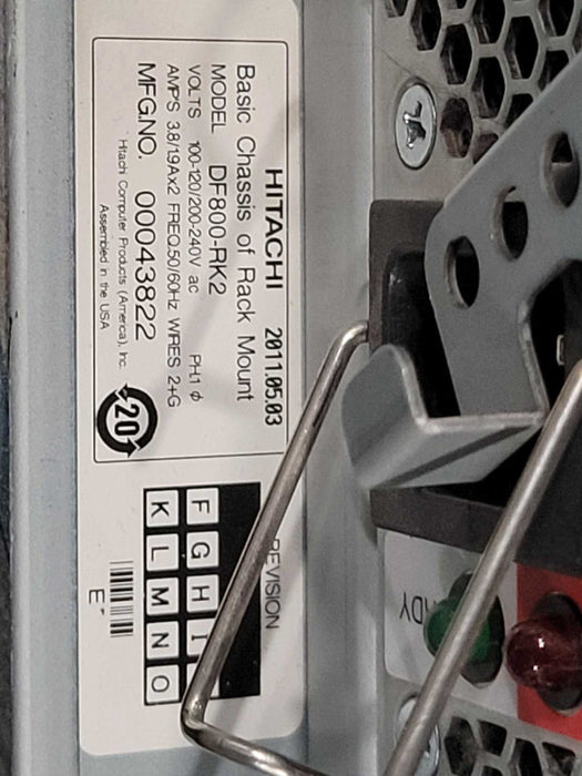 Hitachi DF800-RK2 9x HDD Installed (25TB total) Storage Array, 2x Controller _