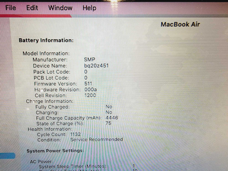 Apple Macbook Air 2015 13\\" Core i5-5250U @ 1.6GHz 8GB DDR3 120GB SSD [Read] (