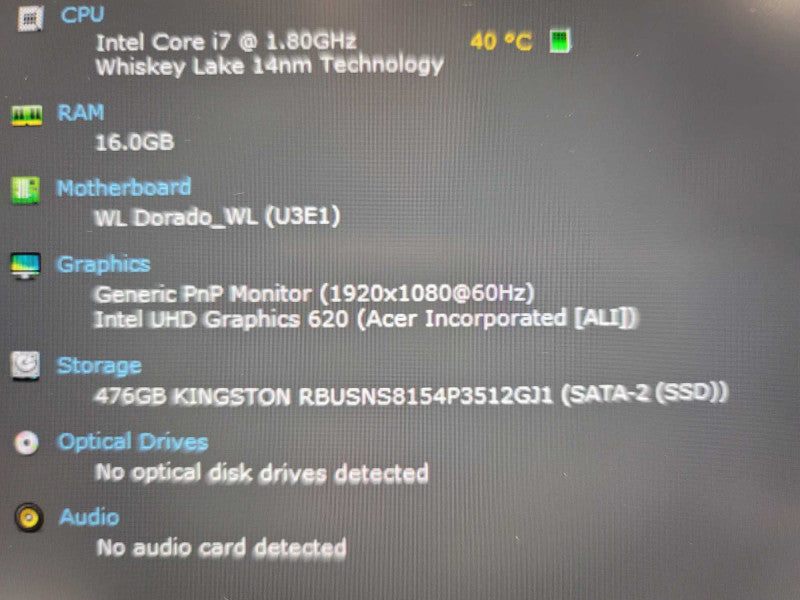 Acer TravelMate P614 I7-8565U, 16GB DDR4, 512GB m.2