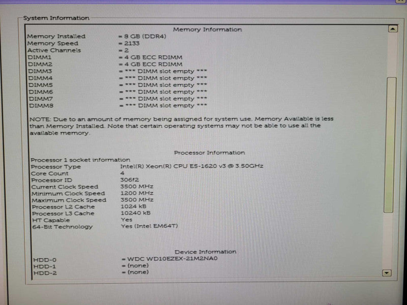 Dell Precision T5810 - Xeon E5-1620 v3 | 8GB RAM | 1TB HDD | Quadro K620 %